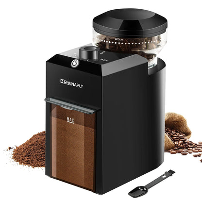 Electric Coffee Bean Grinder – Adjustable Burr Mill for Espresso & French Press