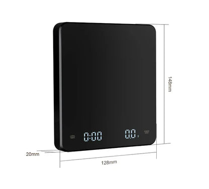 Electronic Coffee Scale – Precision Timer with LED Display & Silicone Mat