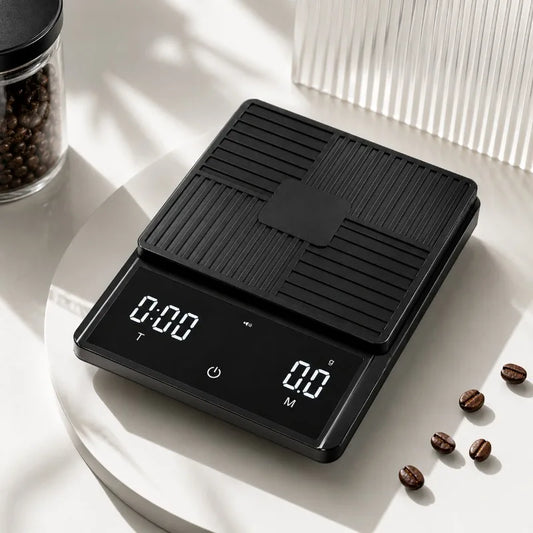 Digital Coffee Scale with Timer – 0.1g Precision Touchscreen Barista Scale