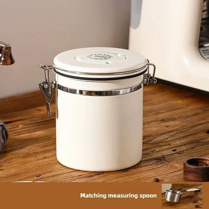 Coffee Storage Canister – Airtight Stainless Steel with Scoop