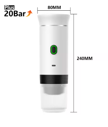 Portable 3-in-1 Espresso Coffee Maker – Cordless & 20-Bar Pressure