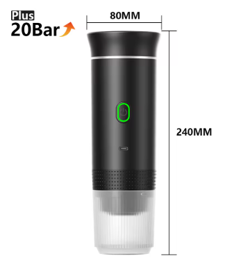 Portable 3-in-1 Espresso Coffee Maker – Cordless & 20-Bar Pressure